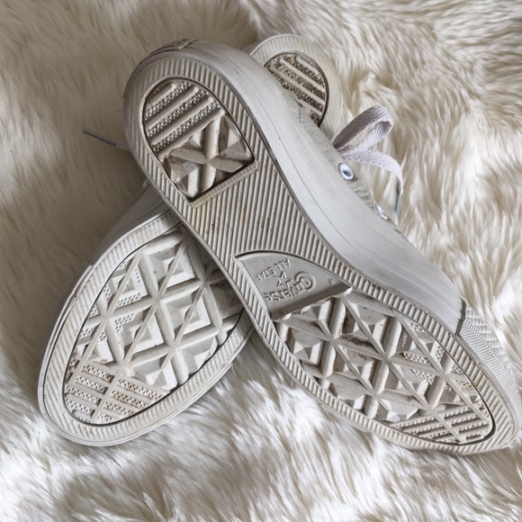 Converse Ivory Leather Holographic Sneakers - Picture 8 of 8